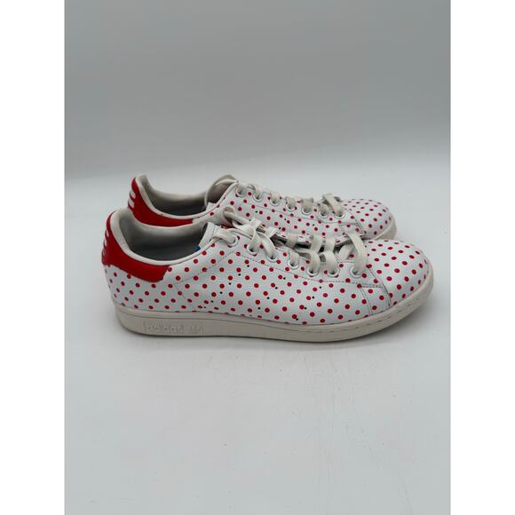 RARE🔥 Adidas Pharrell Stan Smith White Polka Dot Leather Men's Shoes 10 B25401 - Picture 2 of 6